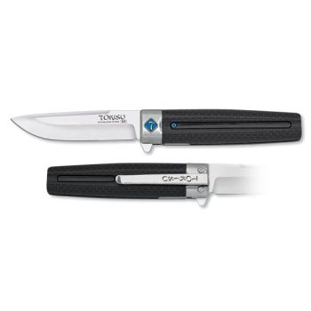 Navaja Tokisu 25016 con hoja de Acero Inoxidable D2 de 9,2 cm y empuñadura de Goma Antideslizante de 11,4 cm.