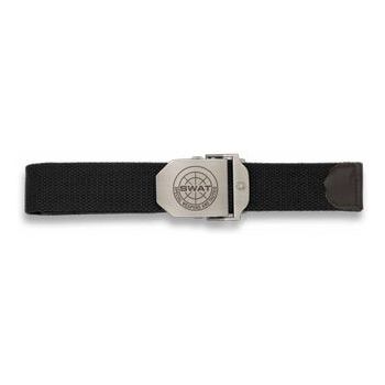 Cinturón negro hebilla metalica SWAT