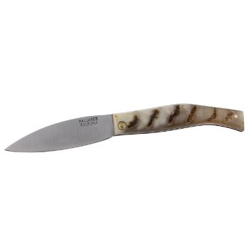Navaja Pallarès Busa Nº0 de 8 cm con hoja de acero carbono y asta de carnero
