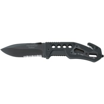 Navaja Blackfox BF-115 con hoja de acero AISI 440 de 9 cm y empuñadura de G-10 Negro de 11.8 cm