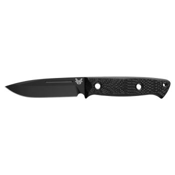 Cuchillo Benchmade Bushcrafter 163BK con hoja de acero Acero CPM S30V de 11.1 cm y de fibra de carbono de 11.9 cm