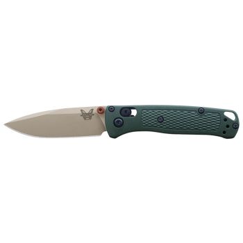 Navaja Benchmade Mini Bugout Taiga Green 533TN_2601 533TN_2601 con hoja de acero Elmax de 7.2 cm y empuñadura de Grivory de 9.3 cm