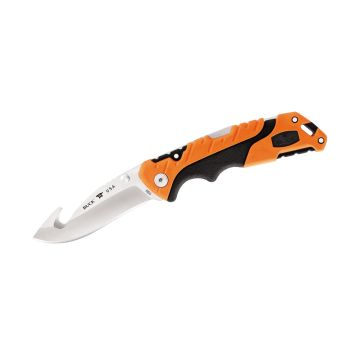 Navaja Buck FOLDING PURSUIT PRO GRANDE NARANJA GANCHO 0660ORG con hoja de acero S35VN de 8,9 cm y empuñadura de Caucho de 12,7 cm