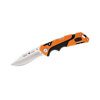 Navaja Buck FOLDING PURSUIT PRO PEQUEÑA NARANJA 0661ORS con hoja de acero S35VN de 7,6 cm y empuñadura de Caucho de 11,1 cm
