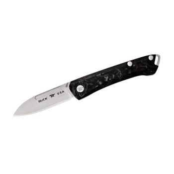 Navaja Buck SAUNTER PULIDA FIBRA DE CARBONO EDICIÓN LIMITADA 250CFSLE con hoja de acero S35VN de 6,4 cm y empuñadura de FIBRA DE CARBONO de 9,5 cm