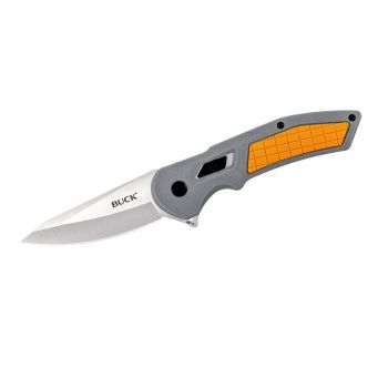 Navaja Buck HEXAM 261ORS NARANJA con hoja de acero CR de 8,5 cm y empuñadura de POLIPROPILENO de 13 cm