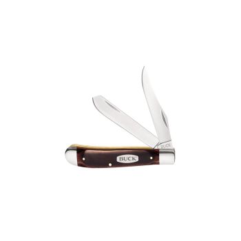 Navaja Buck TRAPPER 2 LAME MADERA 382BRS con hoja de acero 420J de 6,7 cm y empuñadura de Madera de 8,9 cm
