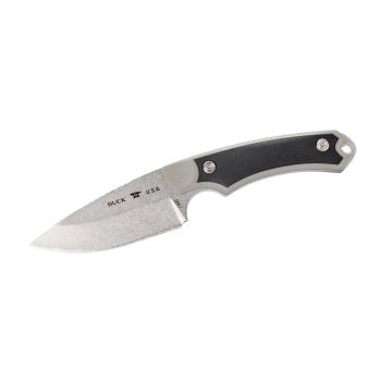 Cuchillo Buck ALPHA HUNTER SELECT GRIS/NEGRO 664GYS con hoja de acero 420HC de 9,2 cm y empuñadura de GFN de 12,1 cm