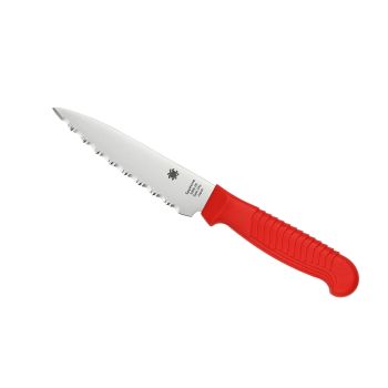 Cuchillo Spyderco KITCHEN con hoja de acero Mbs-26 11,4 cm y empuñadura de Polipropileno de 11 cm.