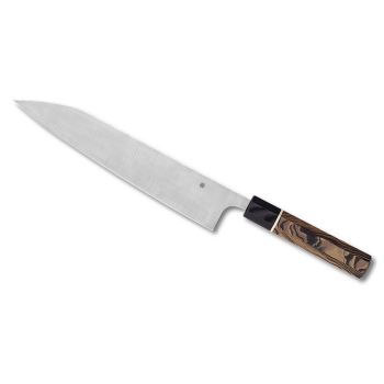 Cuchillo Spyderco ITAMAE con hoja de acero Super 25,6 cm y empuñadura de G-10 de 13,4 cm.