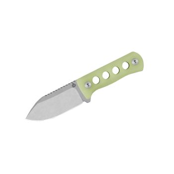 Cuchillo QSP CANARY RESIN STW QS141-K1 ¡BRILLA EN LA OSCURIDAD! con hoja de acero Acero inoxidable 14C28N de 6.3 cm y empuñadura de Resina fosforescente de 7 cm