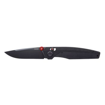 Navaja Acta Non Verba A200 BB DLC SANDVIK G10 BLACK / ALOCK A200-005 con hoja de acero Sanvik 14C28N de 8,8 cm y empuñadura de G-10 de 12,2 cm