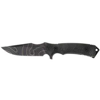Cuchillo Acta Non Verba M311 SPELTER TOPO MICARTA BLACK KYDEX BLACK ANVM311-004 con hoja de acero Elmax de 12 cm y empuñadura de micarta de 15,5 cm