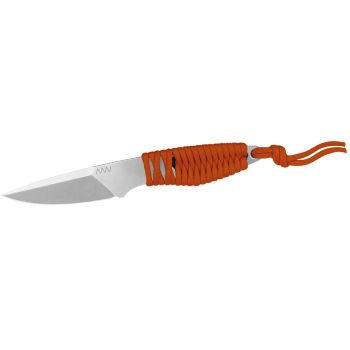 Cuchillo Acta Non Verba con hoja de acero Sleipner 7,5 cm y empuñadura de Paracord de 11 cm.