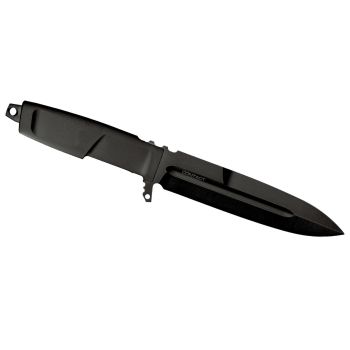 Cuchillo Extrema Ratio CONTACT BLACK 0215/BLK con hoja de acero Acero inoxidable BöHLER N690 (58HRC) de 16.2 cm y empuñadura de Forprene de 12.8 cm