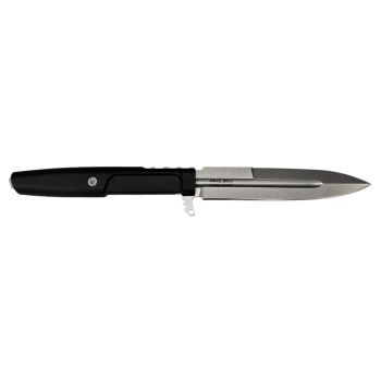 Cuchillo Extrema Ratio REQUIEM M390 BLACK STONE WASHED 0478/M3/SW/BLK con hoja de acero Acero inoxidable BöHLER M390 (61HRC) de 11.8 cm y empuñadura de Forprene de 12 cm