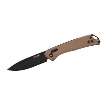 Navaja Buck NOMAD BRONZE BLK BLADE 0700BRS-B con hoja de acero para herramientas D2 de 8.5 cm y empuñadura de Aluminio de 11.2 cm
