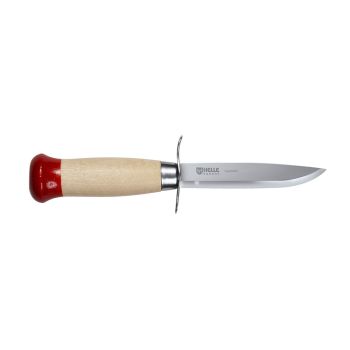 Cuchillo Helle SPEIDERKNIVEN PIKE 04J 12C27 con hoja de acero Acero inoxidable Sandvik 12C27 de 9 cm y empuñadura de Abedul de 9.5 cm