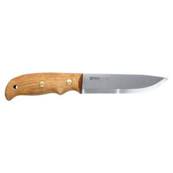 Cuchillo Helle DIDI GALGALU 1610 14C28N con hoja de acero Acero inoxidable Sandvik 14C28N de 12.9 cm y empuñadura de Kiaat (madera africana) / Fibra volcánica de 12 cm