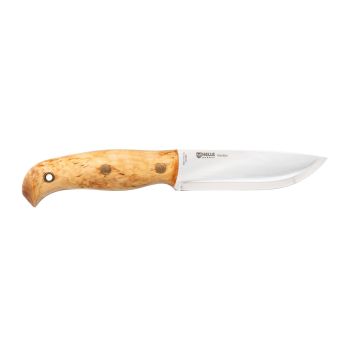 Cuchillo Helle NORDLYS 671 14C28N con hoja de acero Acero inoxidable Sandvik 14C28N de 12.2 cm y empuñadura de Abedul de 12.4 cm