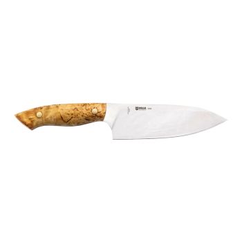 Cuchillo Helle DELE 800 12C27 con hoja de acero Acero inoxidable 12C27 de 16 cm y empuñadura de Abedul de 11.5 cm