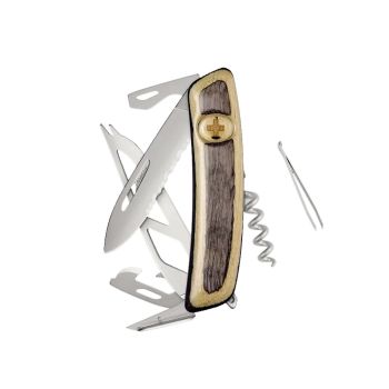 Navaja Multiusos Swiza CH05TR AM CHEESE laminado blanco con hoja de acero 440 de 7,5 cm