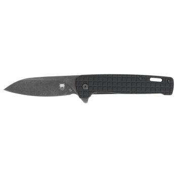 Navaja Cobratec Black Rhino con hoja de acero D2 de 8.6 cm y empuñadura de Aluminio de 11.4 cm