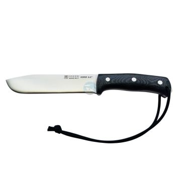 Cuchillo Joker CM137-F Nomad 6,5" Completo hoja de Acero N695 de 16,8 cm, empuñadura de micarta negra de 12 cm y espesor de 5 mm. Funda de Kydex con pedernal