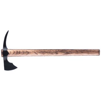 Hacha con pico Crkt ODR 2753 con hoja de acero 1055 acero carbono de 7,8 cm y empuñadura de nogal de 45,5 cm
