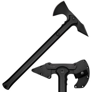 Hacha Cold Steel 90PTHZ Trench Hawk con hoja de acero 1055 carbono de 8,9 cm y empuñadura de polipropileno negra