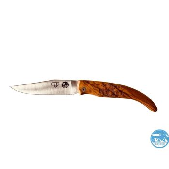 Navaja Cudeman Don Filo Albacete con hoja de acero sandvik 14c28n de 9 cm y empuñadura de olivo natural de 11 cm