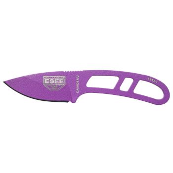 Cuchillo Candiru - Morado con hoja de acero Carbono de 5.1 cm y empuñadura de Acero de 7.9 cm