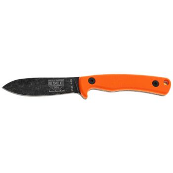 Cuchillo ESEE Ashley Game Knife - Naranja con hoja de acero Carbono de 9.1 cm y empuñadura de G-10 de 11.8 cm