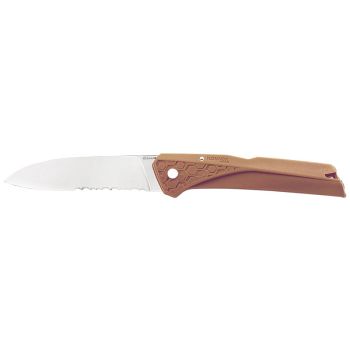 Navaja Florinox Kiana Mocha Pistón forzado KMMOCHA con hoja de acero X35Cr16N (acero inoxidable) de 8.7 cm y empuñadura de Poliamida de 11.3 cm