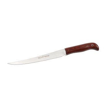 Cuchillo de cocina Muela FP-19R con hoja de acero Inoxidable MoVa 1.4116 de 19 cm y empuñadura de madera prensada coral de 11 cm.