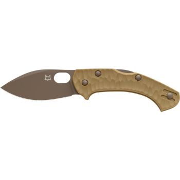 Navaja Fox ZERO 2.0 DESERT WARRIOR FX-311 CT con hoja de acero Becut de 7 cm y empuñadura de FRN  coyote de 9.5 cm