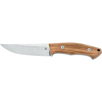 Cuchillo Fox FENIX FX-649 OL con hoja de acero Niolox de 12 cm y empuñadura de Madera de olivo de 12.5 cm