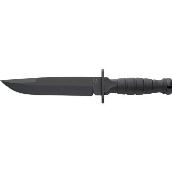 Cuchillo Fox DEFENDER FX-689 B con hoja de acero N690Co de 17.3 cm y empuñadura deKraton negro de 14.7 cm