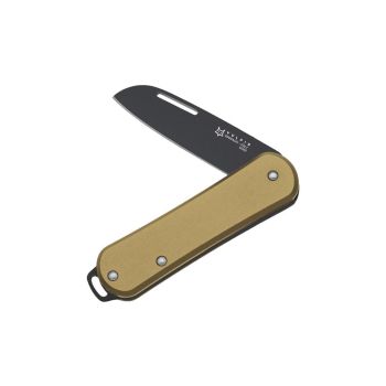Navaja Fox VULPIS - Latón FX-VP108 OTB con hoja de acero M390 de 4.5 cm y empuñadura de Latón de 6.5 cm