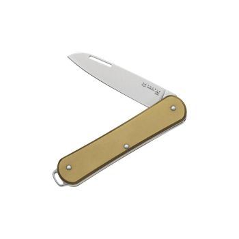 Navaja Fox VULPIS - Latón FX-VP130 OT con hoja de acero M390 de 4
