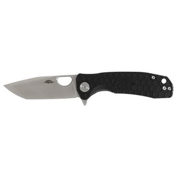 Navaja Honey Badger Large Tanto Negro 1321 con hoja de acero 8Cr13MoV de 9.2 cm y empuñadura de FRN de 11.8 cm