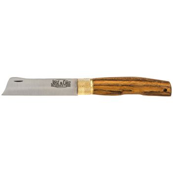 Navaja José Da Cruz Planalto Punta Cortada Madera de mutene Inoxidable con hoja de acero Acero inox de 8.50 cm y empuñadura de Mutène de 10.50 cm