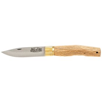 Navaja José Da Cruz Planalto Madera de encina Inoxidable con hoja de acero Acero inox de 8.50 cm y empuñadura de Encina de 10.00 cm