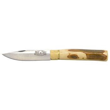 Navaja José Da Cruz Rústica Grande con hoja de acero Acero carbono de 8.50 cm y empuñadura de Olivo de 10.50 cm
