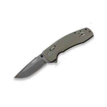 Navaja JKR 0937 con hoja de acero 3Cr13MoV de 8,5 cm y empuñadura de fibra y nylon.