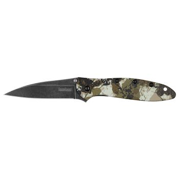 Navaja Kershaw Leek Kings Camo con hoja de acero 14C28N de 7.60 cm y empuñadura de Aluminio de 10.30 cm