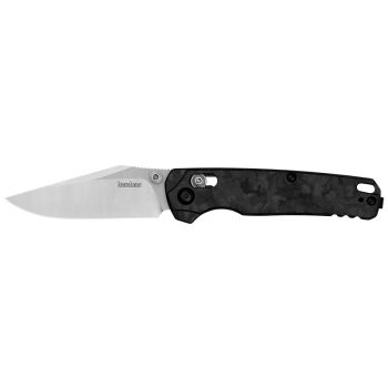 Navaja Kershaw Bel Air Clip point fibra de carbono 6106CF con hoja de acero CPM MagnaCut de 7.7 cm y empuñadura de Carbono de 10.7 cm
