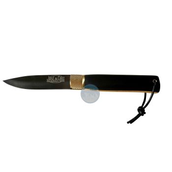Navaja Luxurious de José da Cruz con hoja de acero inoxidable de 8,5 cm y empuñadura de ébano y boj de 10,5 cm