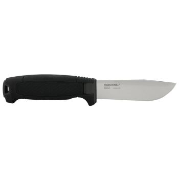 Cuchillo Morakniv Amberg Fullflat Hunting (S) Inox - Cielos Negros 14742 con hoja de acero 14C28N de 10,80 cm y empuñadura de Polímero de 12 cm