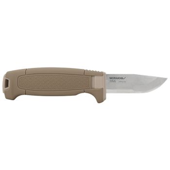 Cuchillo Morakniv Amberg Compact Inox - Costas de arena 14748 con hoja de acero 12C27 de 7,7 cm y empuñadura de Polímero de 11,9 cm